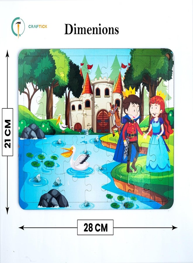 Craftick®Jigsaw Puzzle for Kids Set of 1 Multicolor King and Queen | Return Gift | A Perfect Puzzle for Little Hands | Fun Game for Kids 6+ - Image 3
